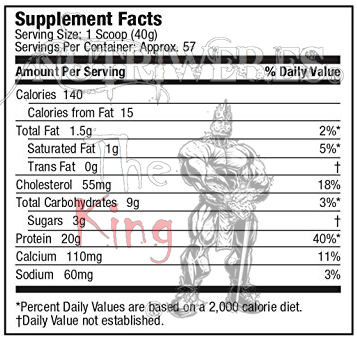 Muscletech, Premium Whey Protein Plus (2270 kg), Informacion nutricional