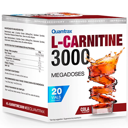 Quamtrax L-carnitina 3000 (20 x 25 ml) - Nutriweb
